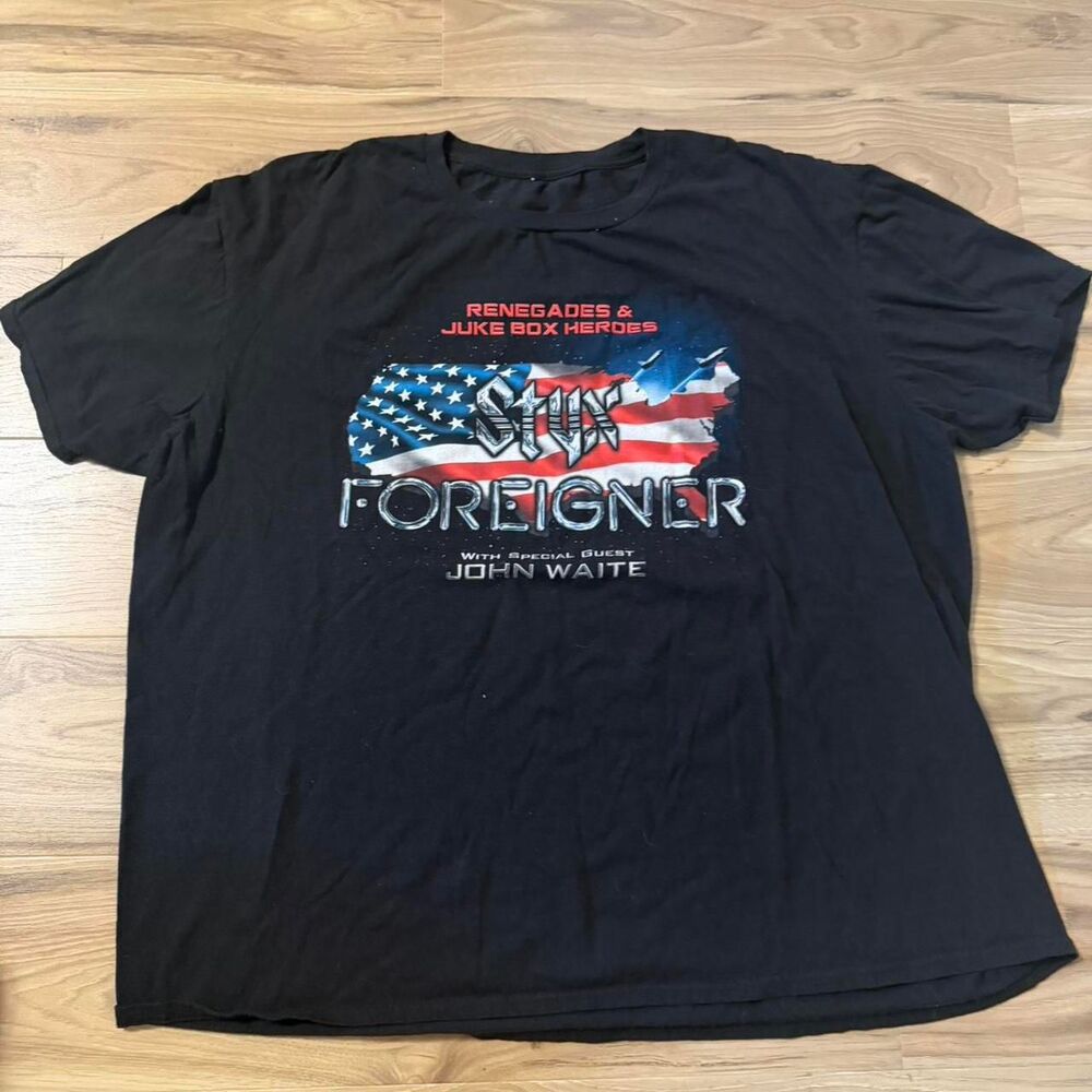 John Waite Renegades Juke Box Heroes 2024 tour band tee Size XL